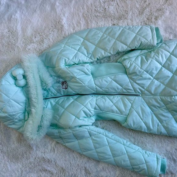 Forever 21 LIMITED EDITION Mint Green Hello Kitty Snowsuit NWT Woman’s XS S M L - Picture 5 of 11